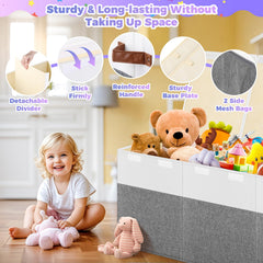 Removable divider inside Mabahoo box for organized toy storage