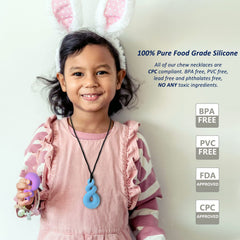 MaberryTech Direct donut chew necklace for safe, easy chewing on the go