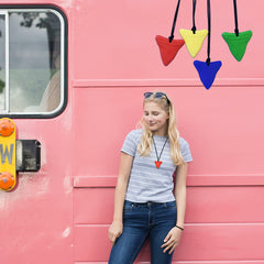 MaberryTech Direct ice cream chew necklace helps calm in classroom settings