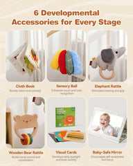 Macabaka elephant rattle adds gentle sound for auditory awareness and fine motor practice