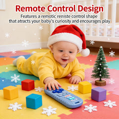 MACLUD remote teether three-pack in blue promotes easy grip and sensory exploration