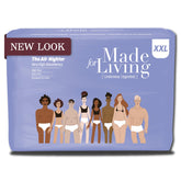 Made for Living Plus Size overnight underwear packaging shows durable protection.
