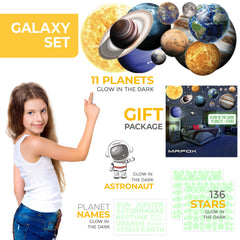 MAFOX Multicolor space decals turn bedrooms into a magical galaxy.