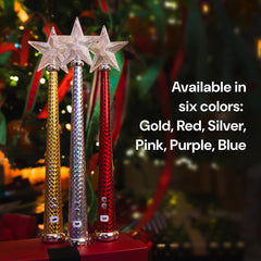 Magic Light Wand gold glow creates festive lighting for celebrations.