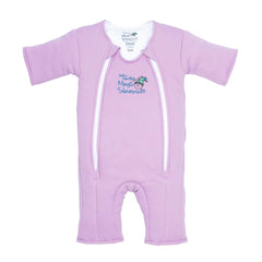 Magic Sleepsuit Merlin's Cotton Swaddle Transition in lavender promotes a cozy transition to sleep.