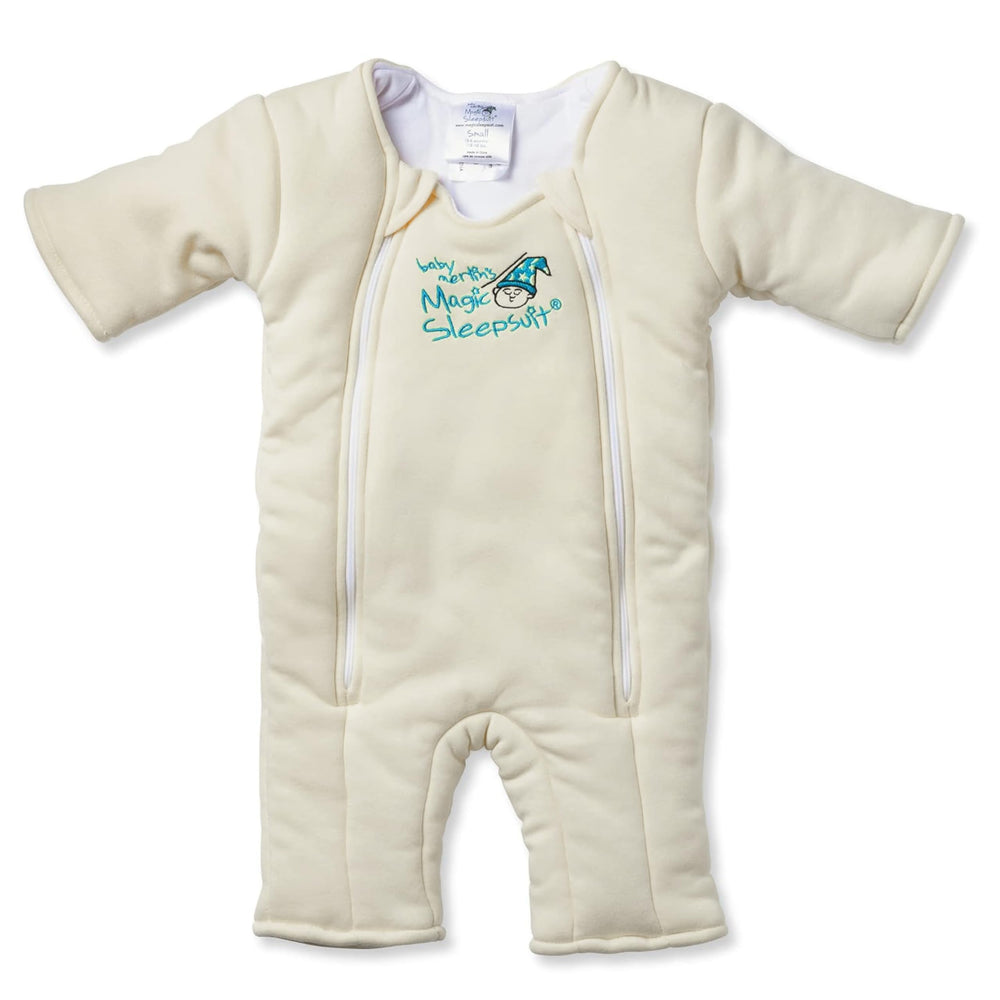 Magic Sleepsuit Merlin's cotton transition in cream; size small 12–18 lbs calms startle