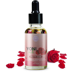 Magic V Steam Yoni Oil bottle with rose scent for daily intimate care.