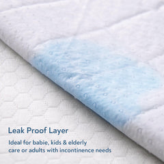 Magik & Kover absorbent inner layer traps liquids for a drier surface.