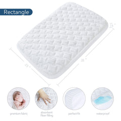 Elastic-fit bassinet cover from Magik & Kover stays flat and secure during naps.