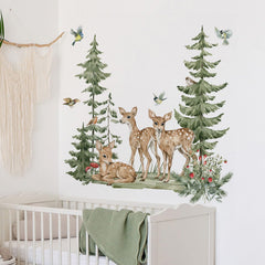 MagiMural forest trees birds nursery decal ideal for wall accents