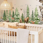 Magimural woodland animals wall stickers brighten a kids' room with durable, wipe-clean vinyl