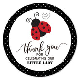 MAGJUCHE red little ladybug stickers for party favors and gift bags.