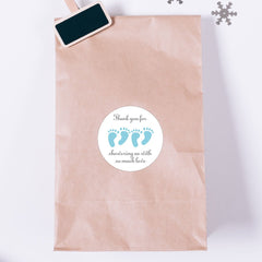 MAGJUCHE blue it's twins sticker decorates baby shower table cards