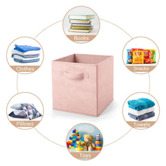 MaidMAX foldable storage bin open for quick access to items.