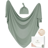 MairMore baby swaddle green blanket with soft fabric for gentle newborn hugs