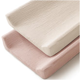 MairMore ivory changing pad cover on soft muslin surface for gentle diaper changes