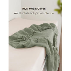 MairMore soft muslin texture changing pad cover highlighting breathable fabric.