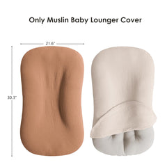 MairMore muslin lounger cover caramel envelope closure detail