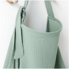 MairMore muslin nursing cover with arch neckline for airflow and eye contact