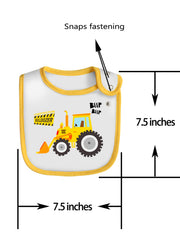 Maiwa baby bibs with snaps show adjustable closure for a secure fit as babies grow.
