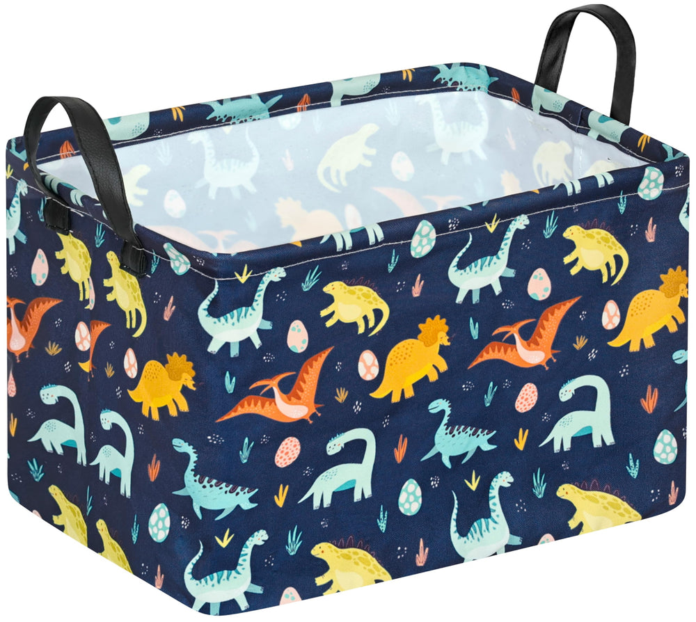 MAIZMZ baby storage basket with bunny-egg patterns on linen-cotton fabric for festive decor.