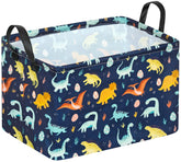 MAIZMZ baby storage basket with bunny-egg patterns on linen-cotton fabric for festive decor.