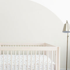 Makemake Organics Bloom organic cotton crib sheet, breathable comfort