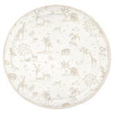MakeMake Organics Organic Play Mat Round 48 Safari offers a cozy, safe tummy-time space.