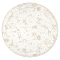 MakeMake Organics Organic Play Mat Round 48 Safari offers a cozy, safe tummy-time space.