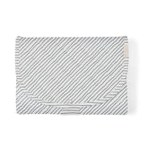 Makemake Organics portable changing pad blue stripes open with soft organic cotton for gentle diaper changes