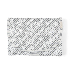 Makemake Organics portable changing pad blue stripes open with soft organic cotton for gentle diaper changes