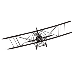 Makeyes Biplane wall art for living room brings playful aviation vibe.