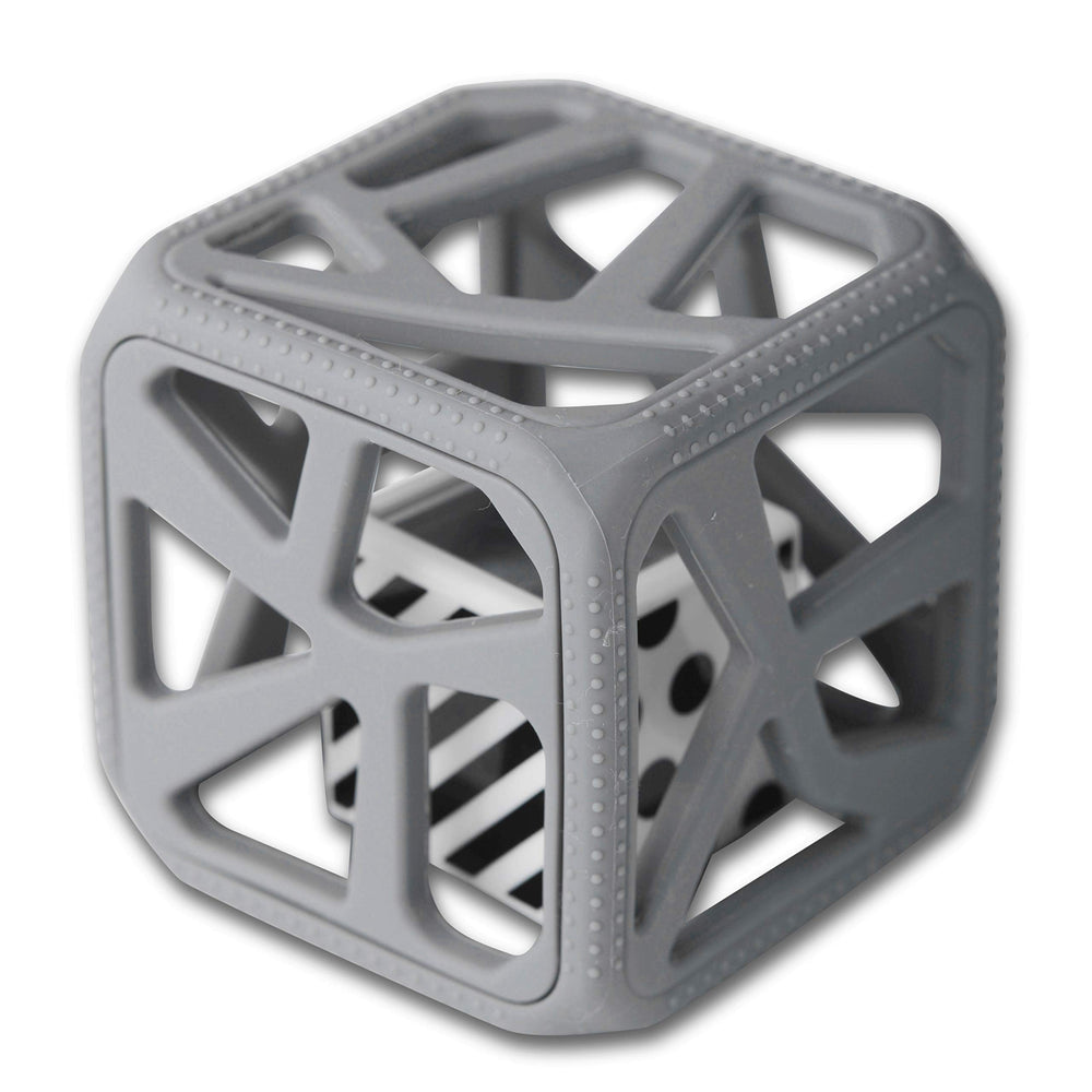 Malarkey Kids Grey Chew Cube textures invite tactile exploration for babies