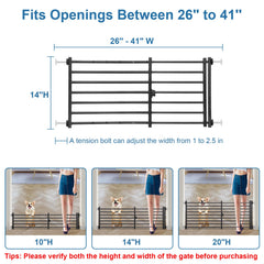 Malier gate with door lets small pets pass easily.