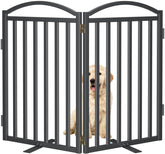 Malier Metal Freestanding Dog Gate: 32-inch tall barrier for stairs.