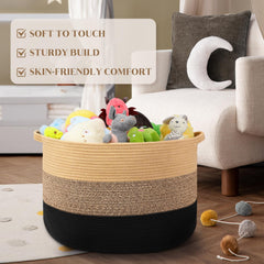 Close-up of Maliton basket with built-in handles for easy carrying.