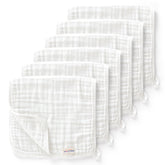 Maliton burp cloths white 20x10 close-up shows soft, breathable cotton for delicate baby skin.