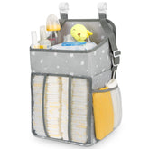 Maliton changing table diaper organizer keeps essentials within reach.
