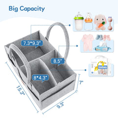 Maliton Diaper Caddy felt texture close-up highlights premium, baby-safe material.