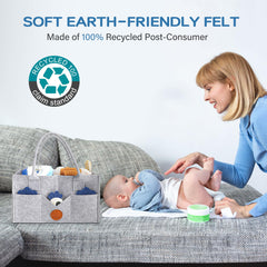 Maliton Diaper Caddy removable divider offers flexible storage for varying items.