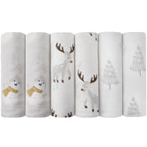Maliton muslin swaddle blankets 6-pack in soft, breathable fabric for newborns.