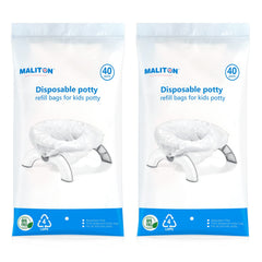 Maliton universal potty bags 80-count pack for travel potty cleanup