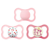 MAM Air Night & Day pacifier glows in the dark, helping you locate it at night.