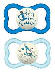MAM Air Night and Day pacifier glow-in-the-dark feature helps locate it at night