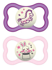 MAM Air Night Pacifier glow-in-the-dark for easy night-time location and comfort.