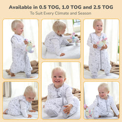 Mama Cheetah 1.0 TOG organic cotton close-up highlighting breathable material