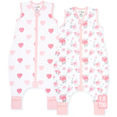 Mama Cheetah Toddler Sleep Sack with Feet front view in breathable organic cotton