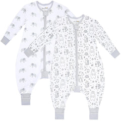 Mama Cheetah toddler sleep sack with feet showing long sleeve warmth and leg coverage for comfortable sleep