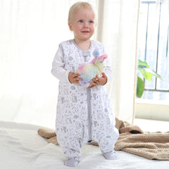 Mama Cheetah Sleep Sack with foot openings facilitating movement