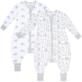 Mama Cheetah sleep sack with feet and 2-way zipper keeps toddlers cozy